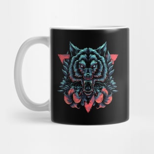 Lone Wolf Illustration Mug